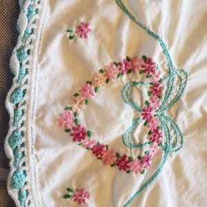 Lot of vintage embroidered pillow cases